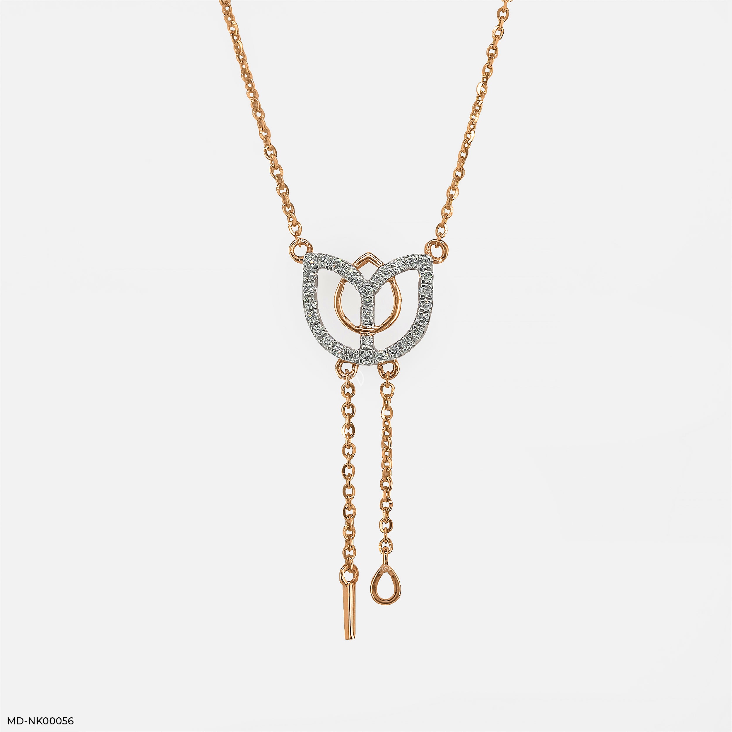 Tulip Tassel Necklace 9K Rose Gold
