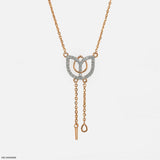 Tulip Tassel Necklace 9K White Gold