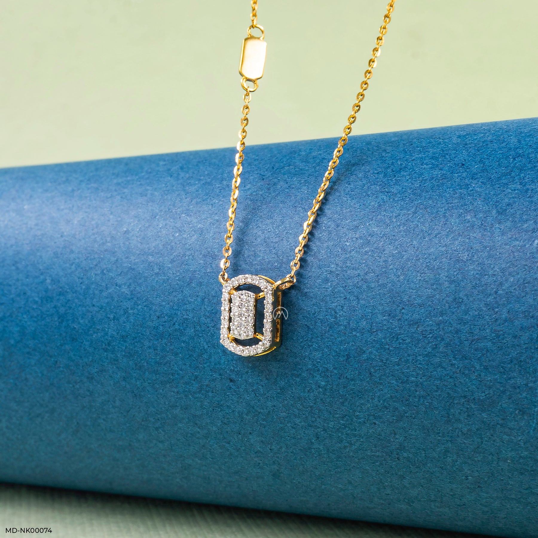 0.15 Carat Starburst Lab Diamond Pendant Necklace 14K Yellow Gold