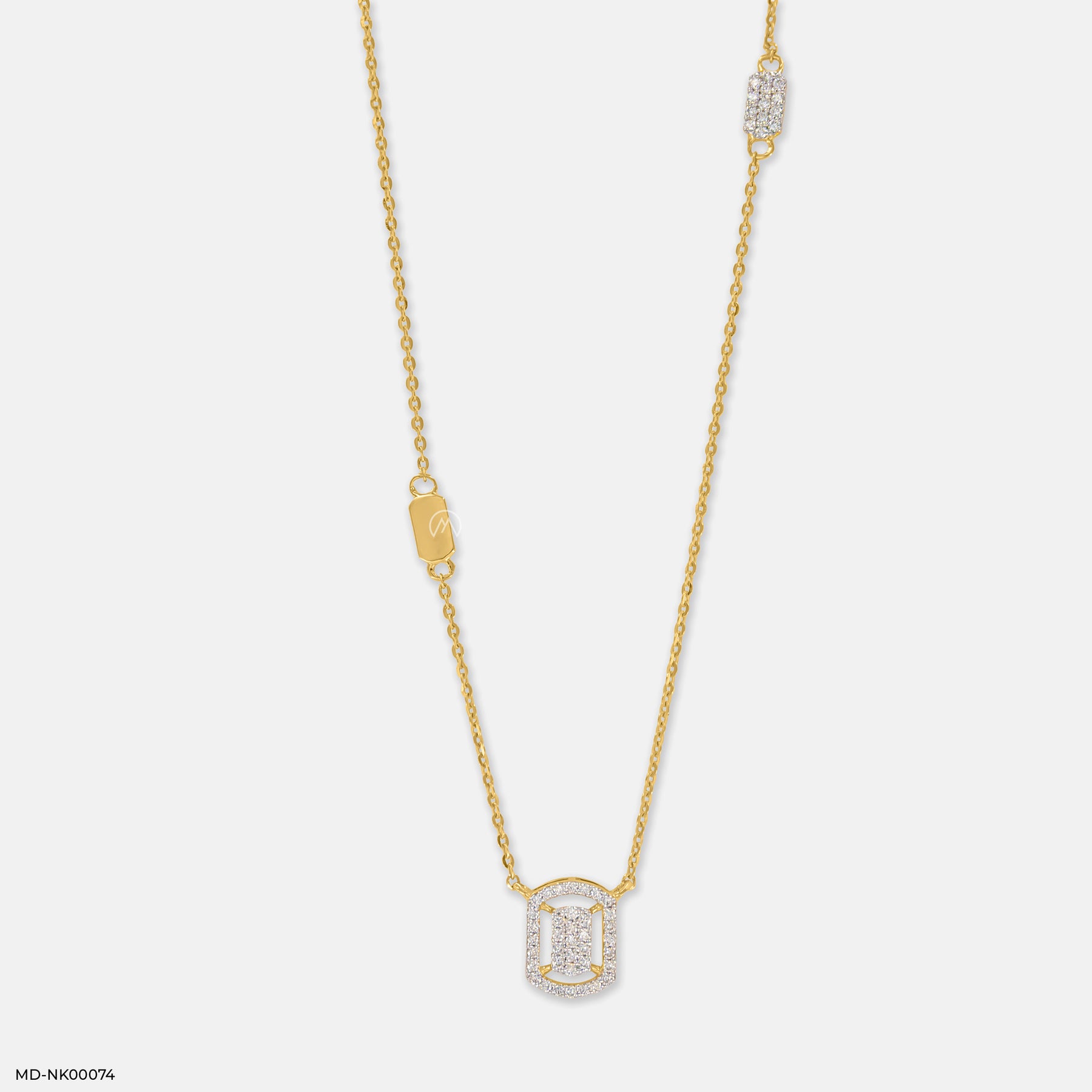 0.15 Carat Starburst Lab Diamond Pendant Necklace 14K Yellow Gold