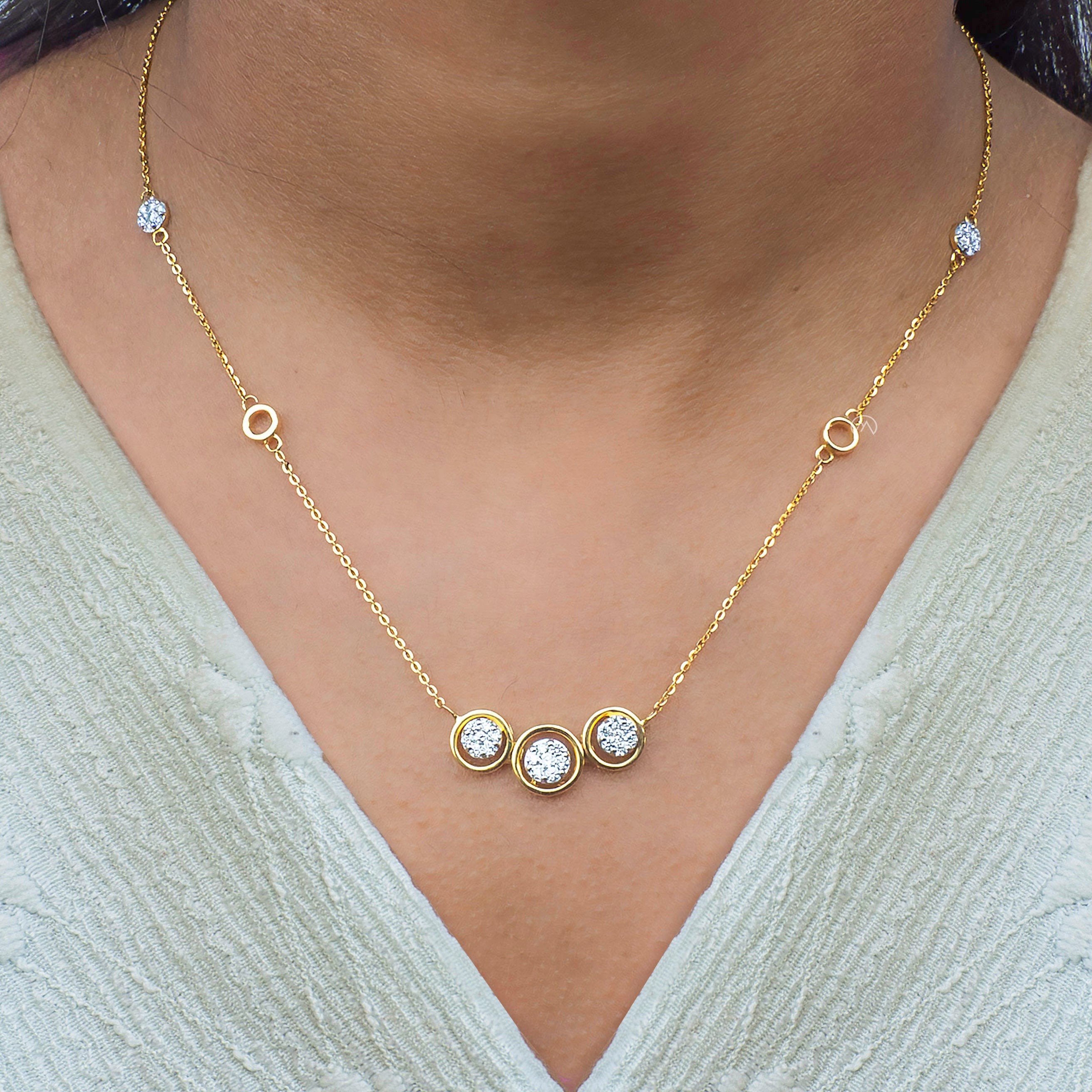 Golden Bubbles Necklace 9K Yellow Gold