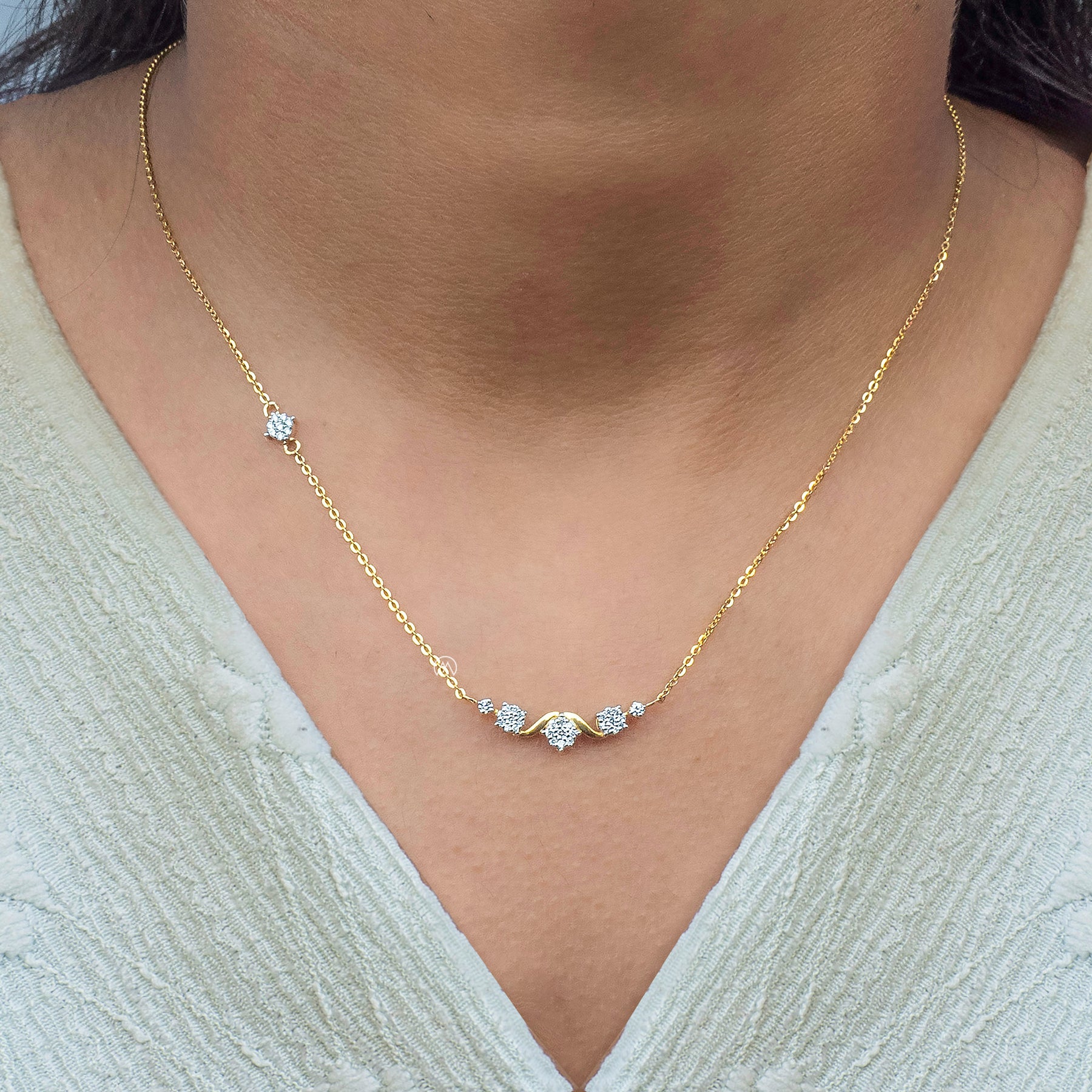 0.25 Carat Aurelia Lab Diamonds Necklace 18K Yellow Gold