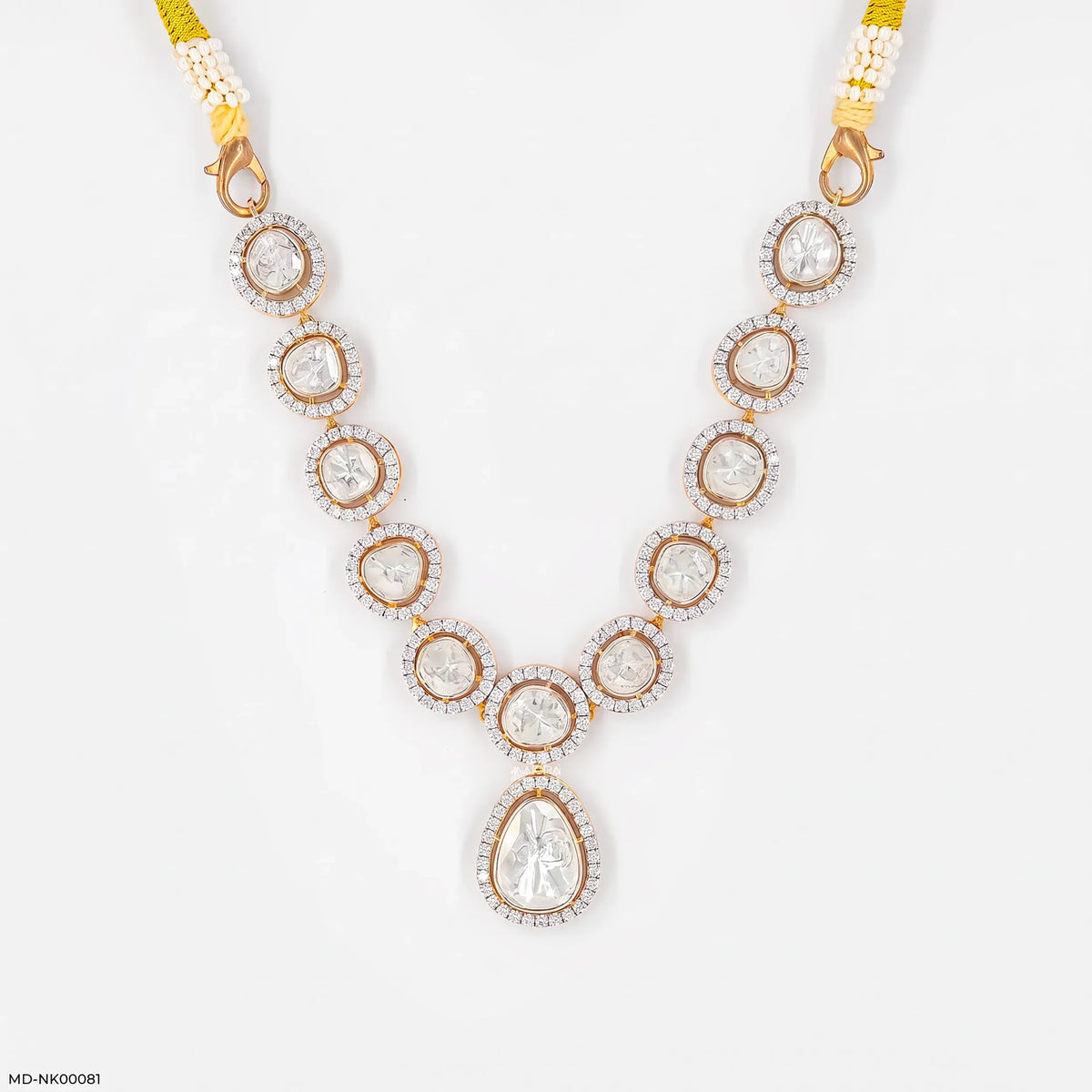 3 Carat Taj Polki Collar Lab Diamond Necklace