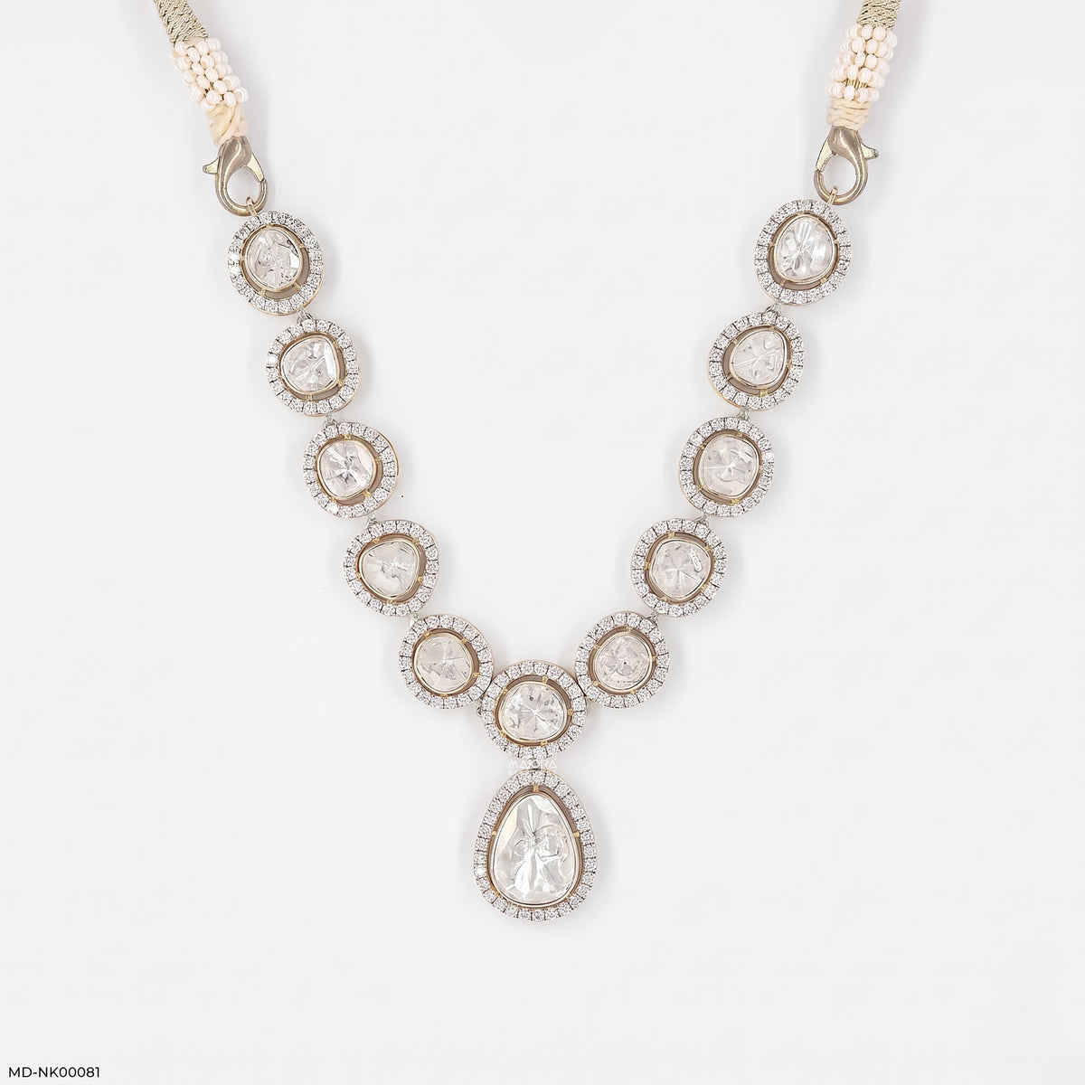 3 Carat Taj Polki Collar Lab Diamond Necklace
