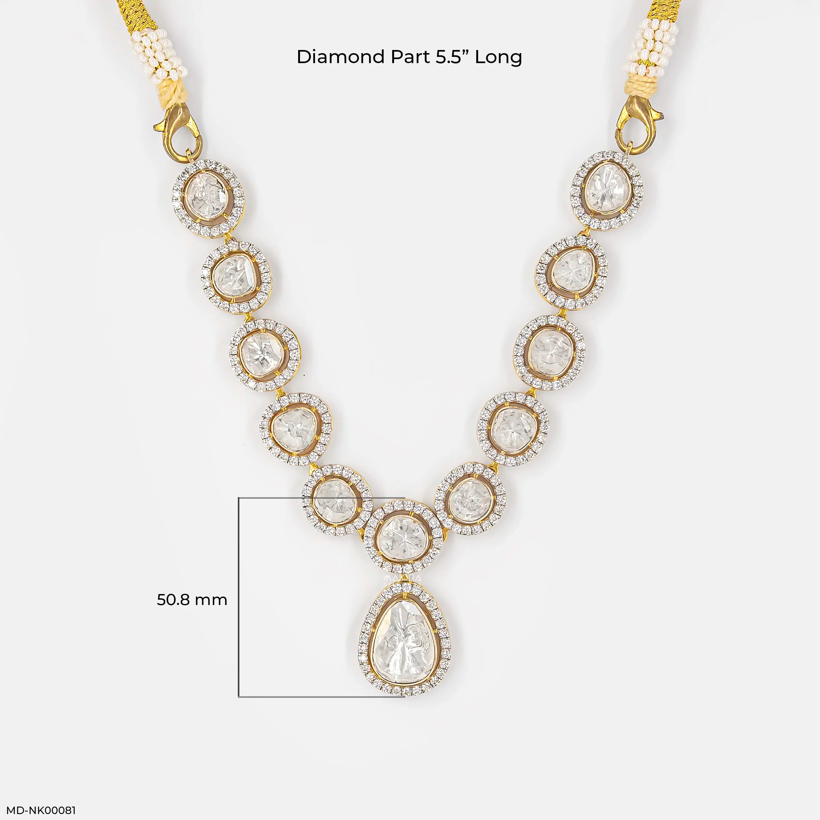 3 Carat Taj Polki Collar Lab Diamond Necklace