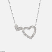 0.35 Carat Dual Heart's Embrace Lab Diamond Necklace