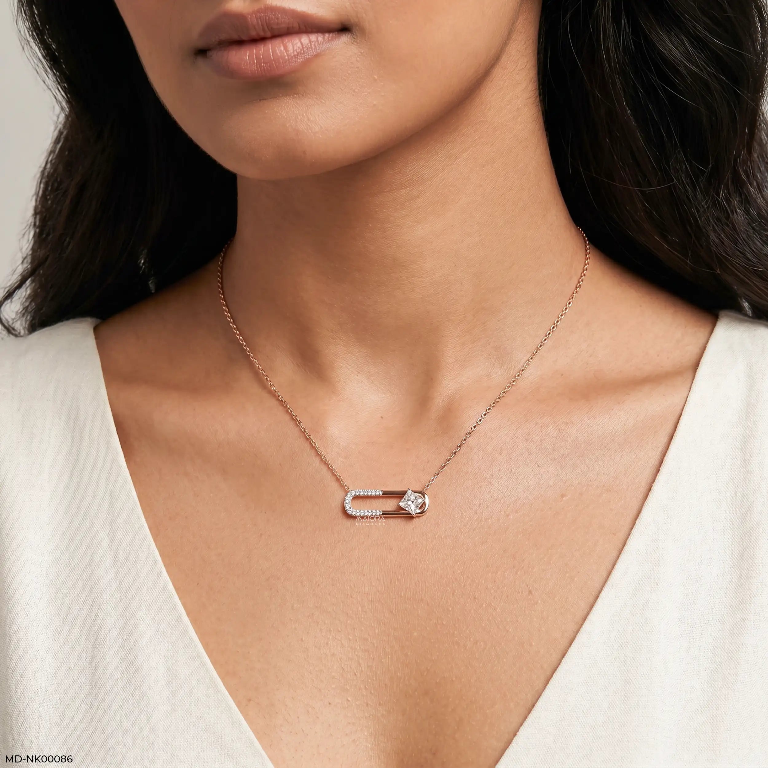 1.25 Carat Princess's Path Lab Diamond Pendant Without Chain