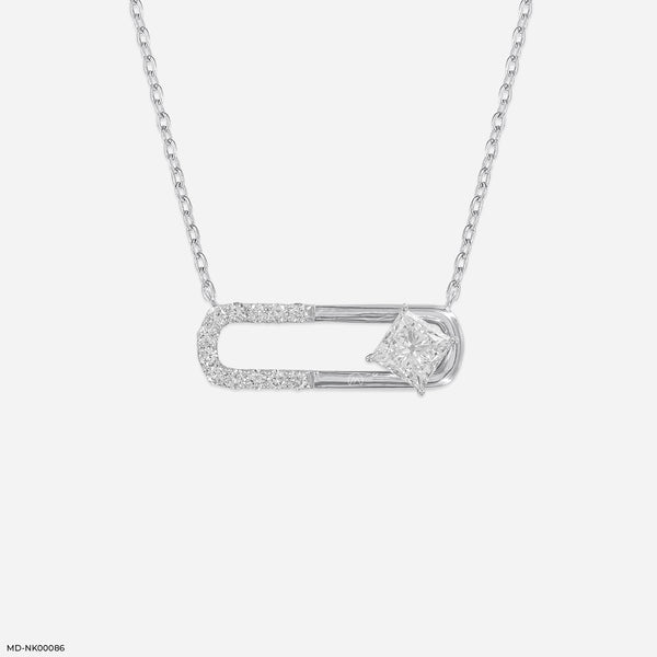 Princess's Path Lab Diamond Necklace 14K Rose Gold