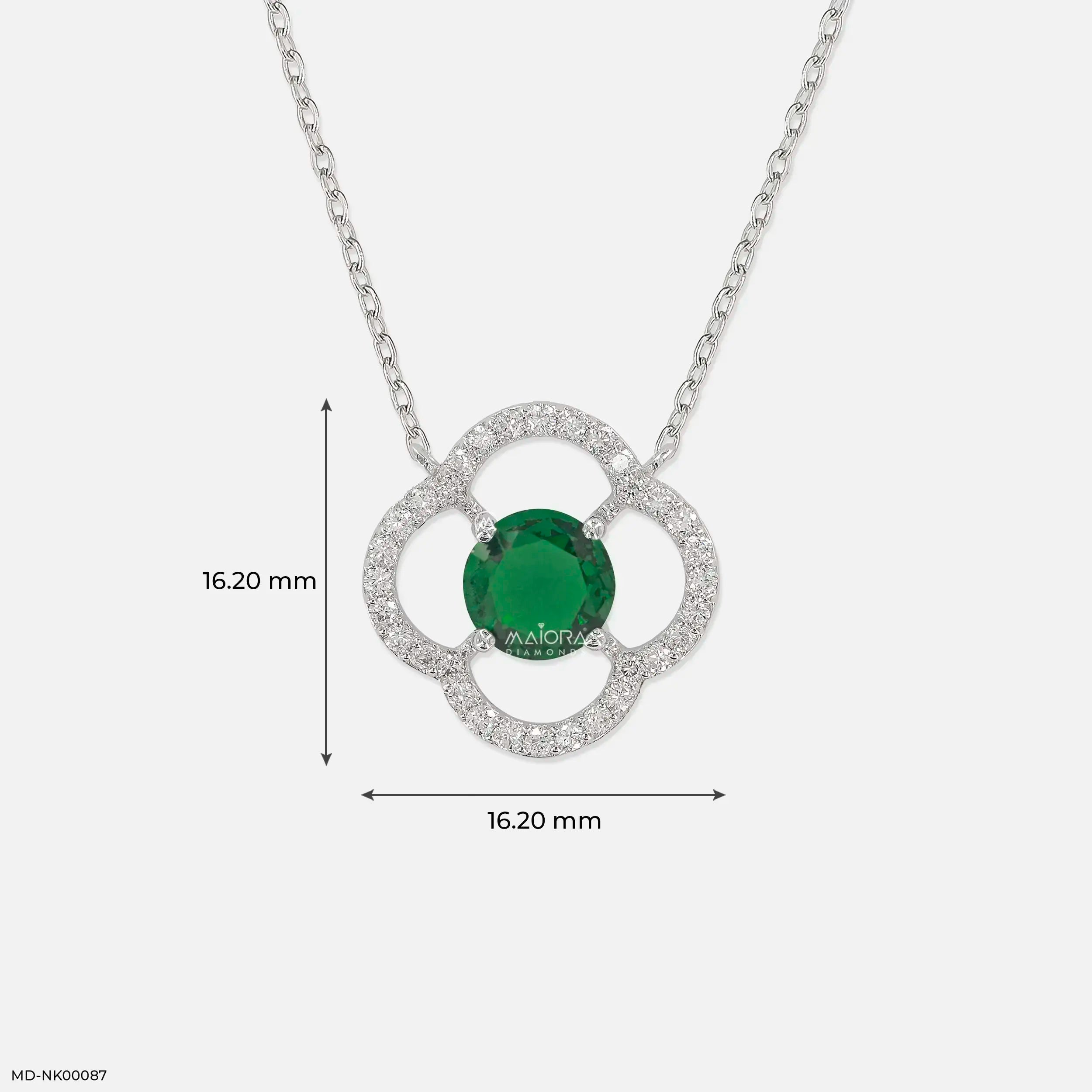 0.25 Carat Circle Of PetalsLab Diamond Pendant Without Chain 14K White Gold