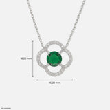 0.25 Carat Circle Of PetalsLab Diamond Pendant Without Chain 14K White Gold
