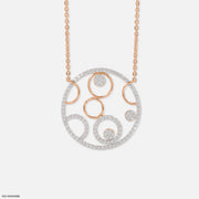 Circle Within Diamond Necklace 14K Rose Gold