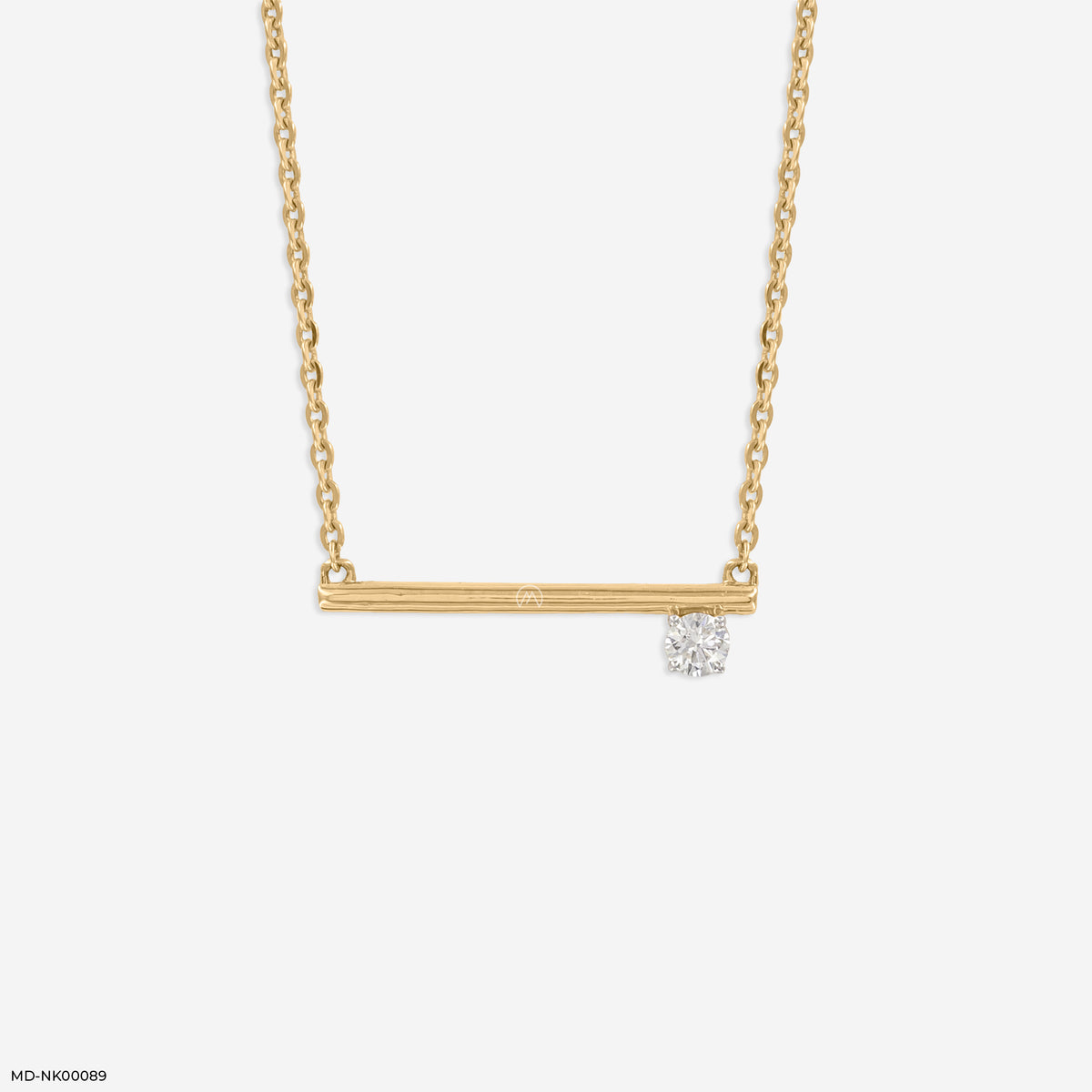 0.15 Carat Asymmetrical Lab Diamond Bar Necklace