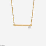 Minimalistic Diamond Pendant 14K White Gold
