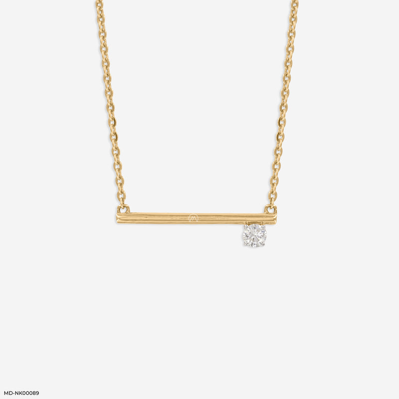 Minimalistic Diamond Pendant 14K White Gold