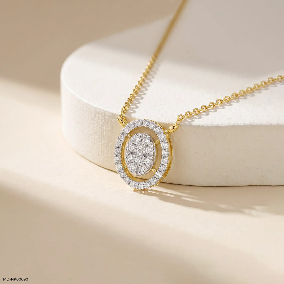 0.25 Carat Ovalis Lab Diamond Pendant Without Chain