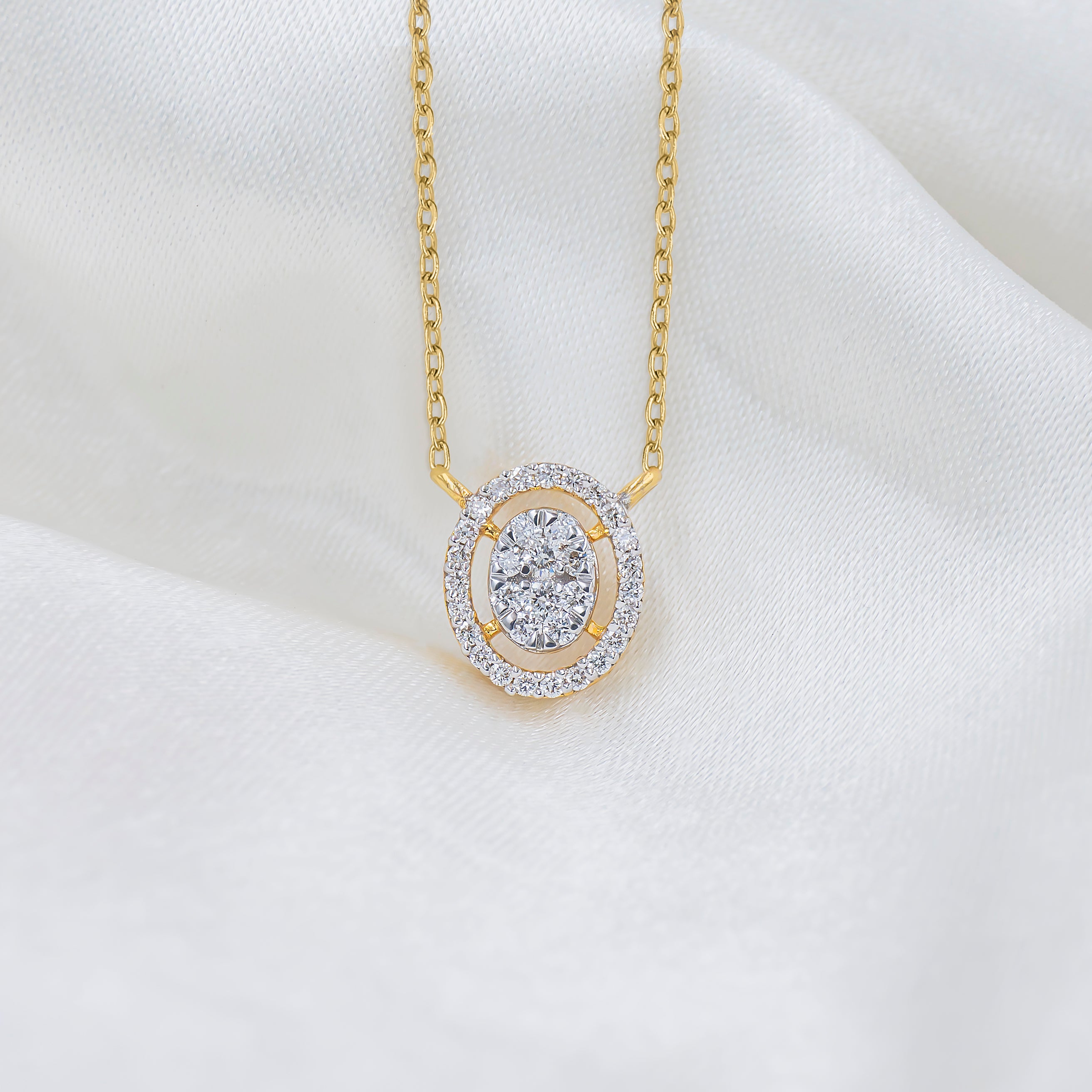 0.25 Carat Ovalis Lab Diamond Pendant Without Chain