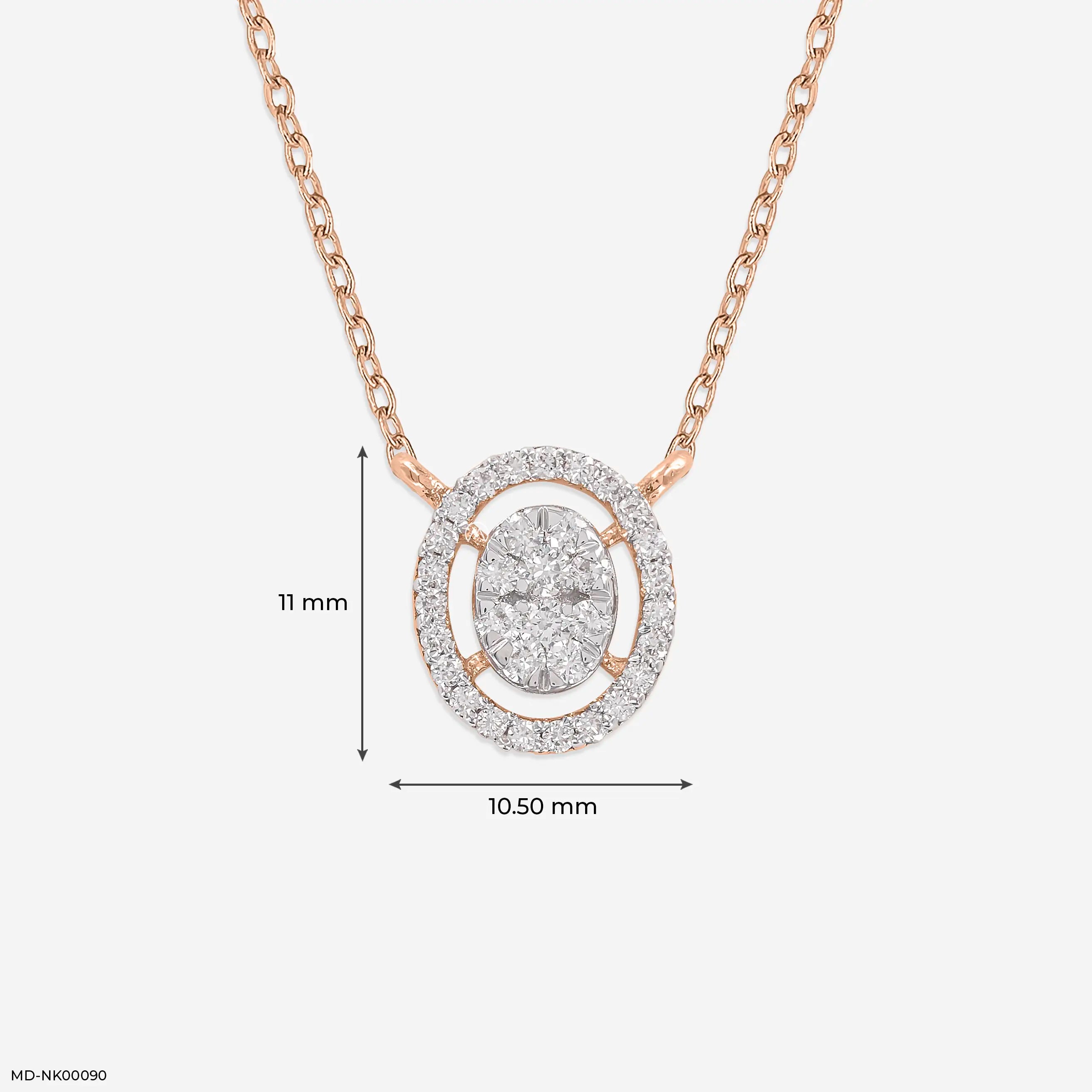 0.25 Carat Ovalis Lab Diamond Pendant Without Chain
