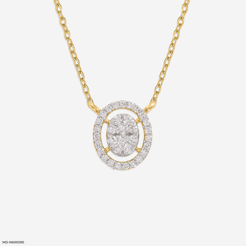 Ovalis Lab Diamond Necklace 18K Yellow Gold