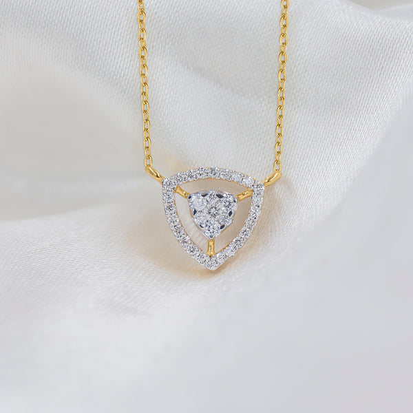 Trinity lab Diamond Necklace 18K Yellow Gold