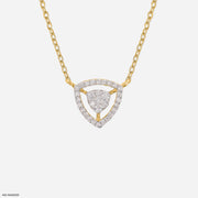0.15 Carat Trinity lab Diamond Pendant Without Chain 18K Yellow Gold