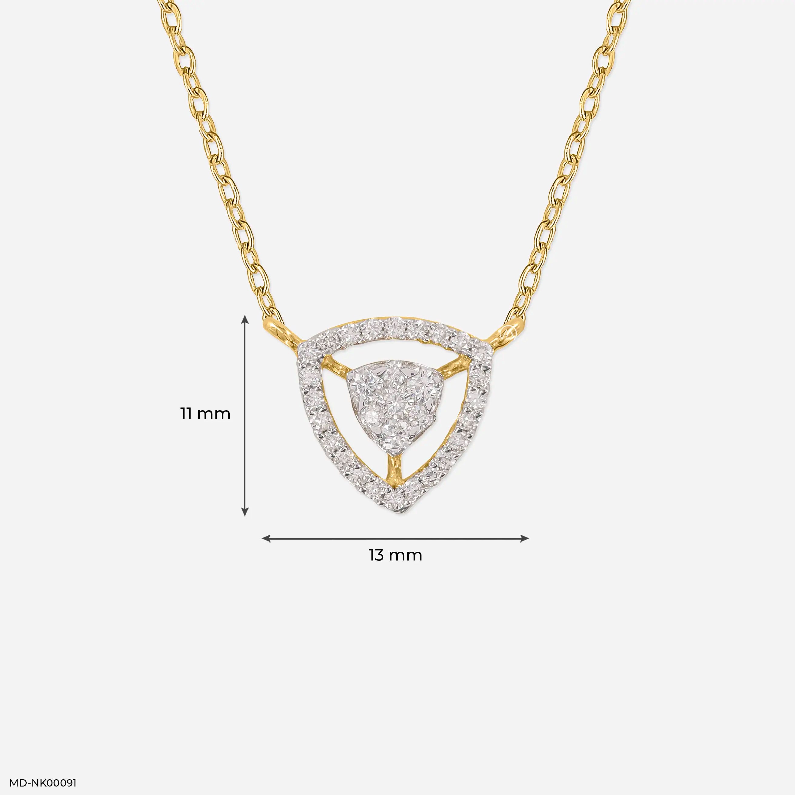 0.15 Carat Trinity lab Diamond Pendant Without Chain
