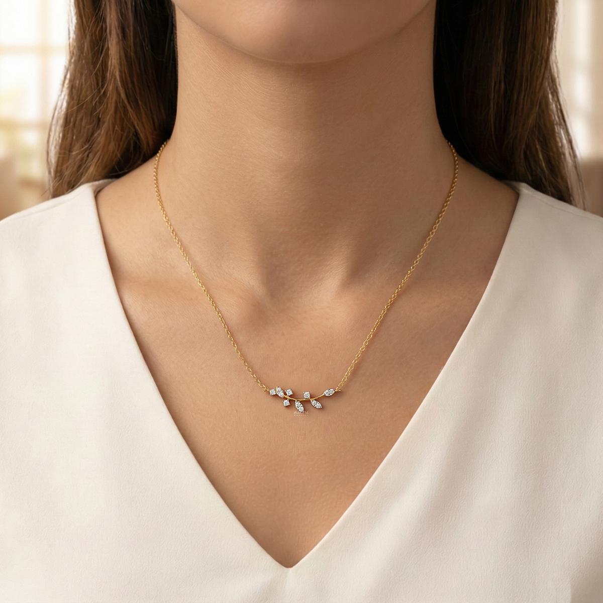 0.15 Carat Vine Yard Lab Diamond Pendant Without Chain