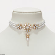 1.25 Carat Regal Maharani Pearl and Polki Choker