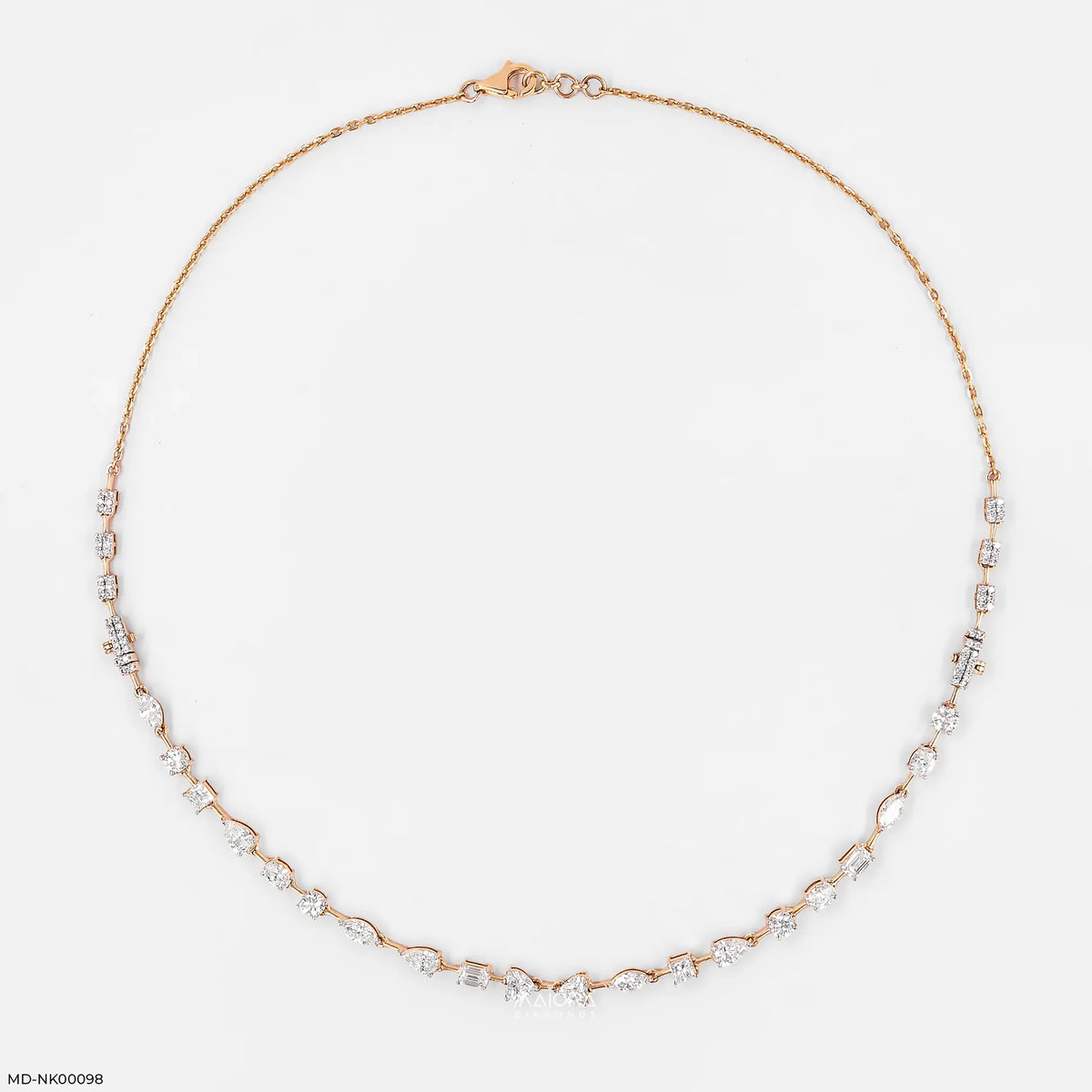 4.5 Carat Mosaic Multi-Shape Diamond Station Necklace