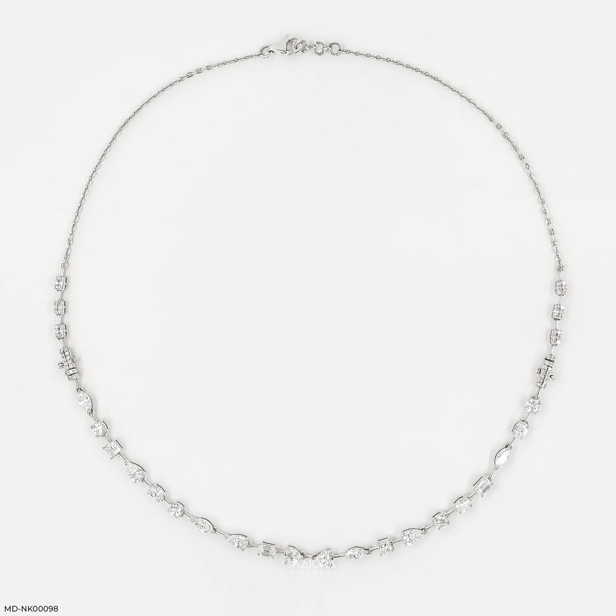 4.5 Carat Mosaic Multi-Shape Diamond Station Necklace