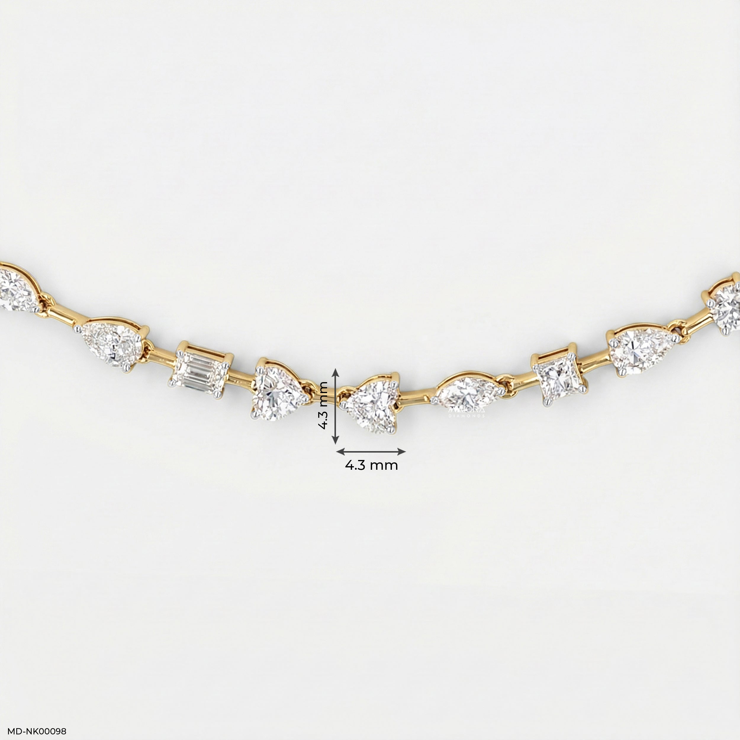 4.5 Carat Mosaic Multi-Shape Diamond Station Necklace