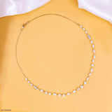 4.5 Carat Mosaic Multi-Shape Lab Diamond Station Necklace 9K Yellow Gold