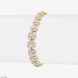 Unique Lab Diamond necklace 9K Yellow Gold