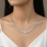 Unique Lab Diamond necklace 9K Yellow Gold