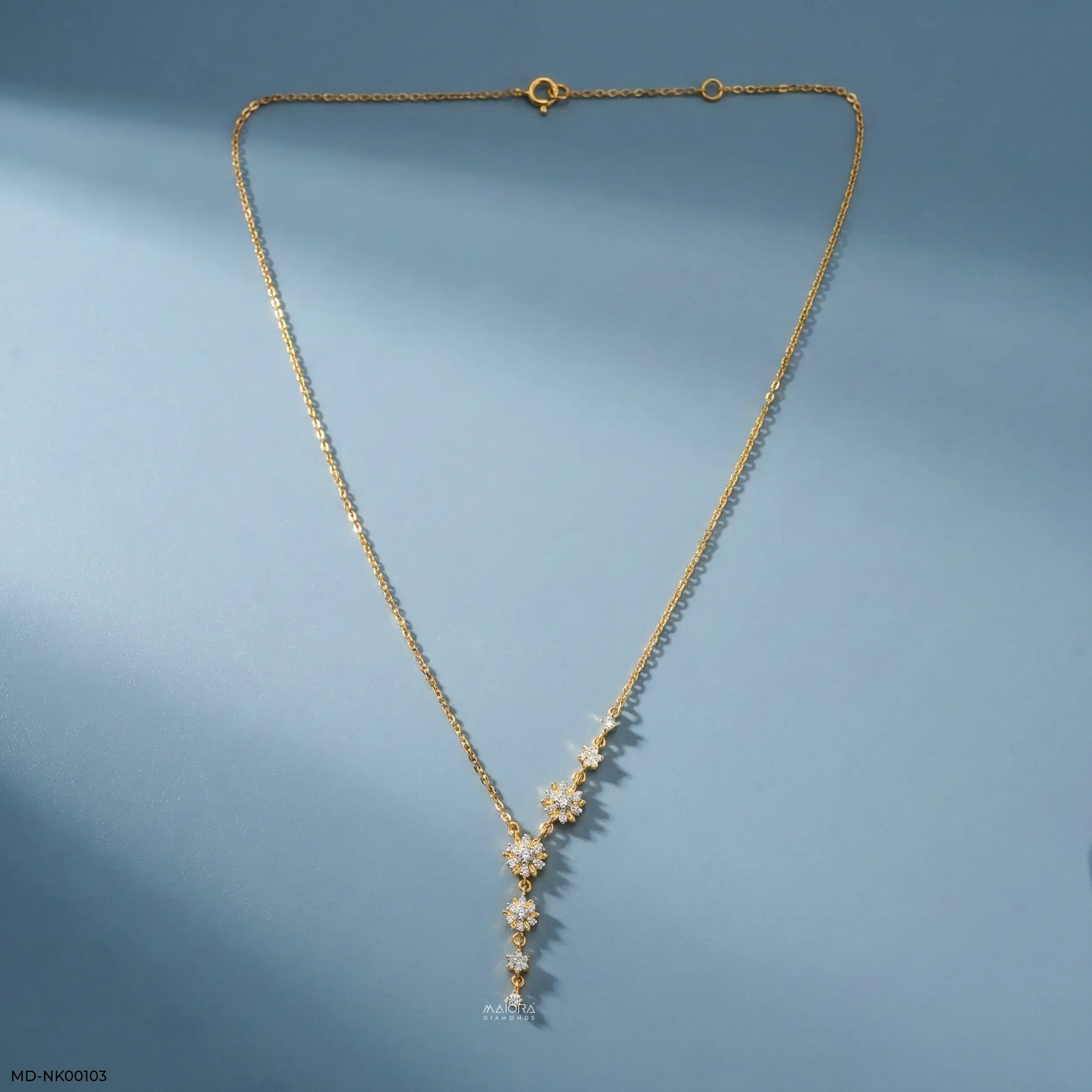 0.65 Carat Drop Diamond Necklace 14K Yellow Gold