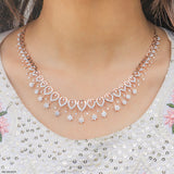 Gardenia Gleam Diamond Necklace 14K Rose Gold