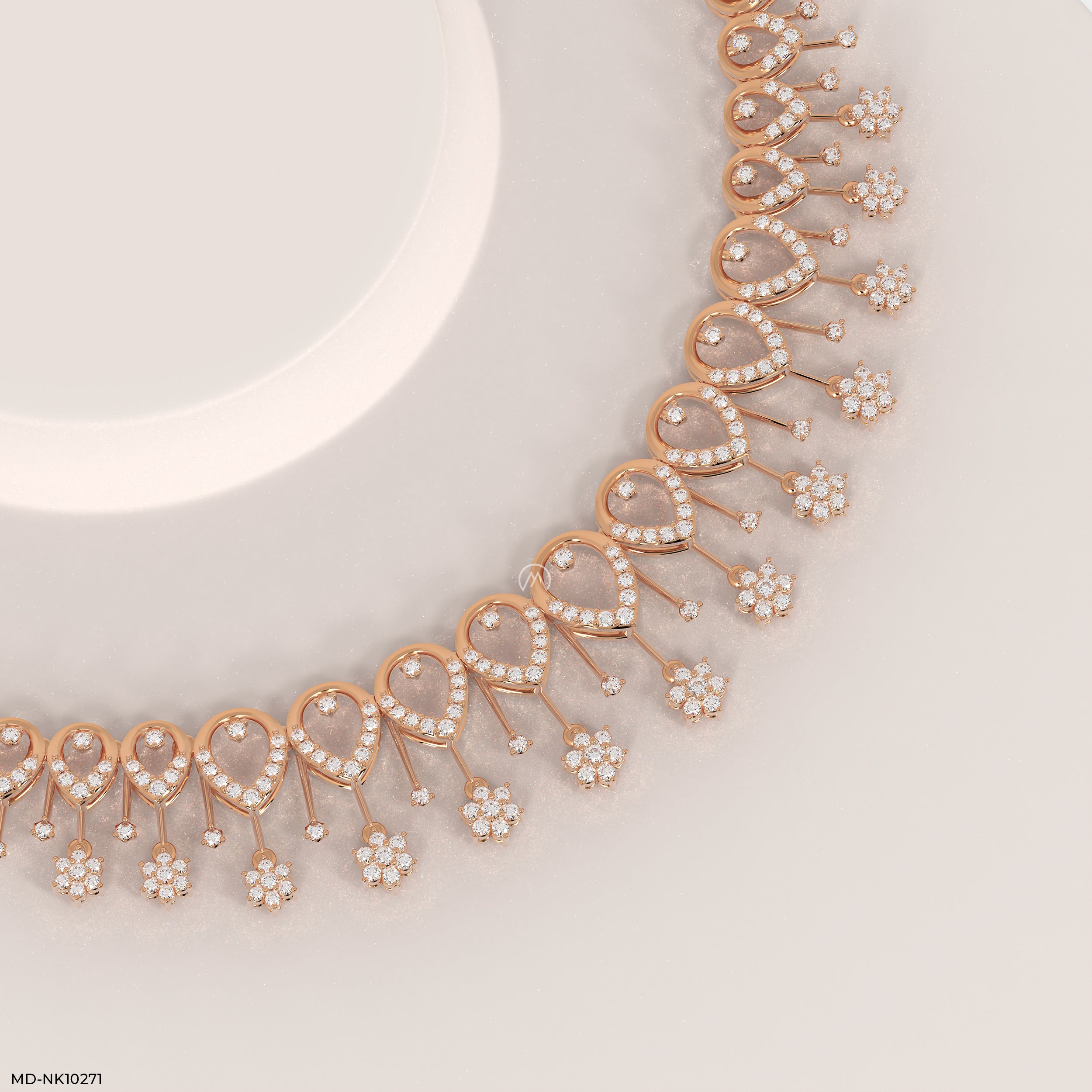 Gardenia Gleam Diamond Necklace 14K Yellow Gold