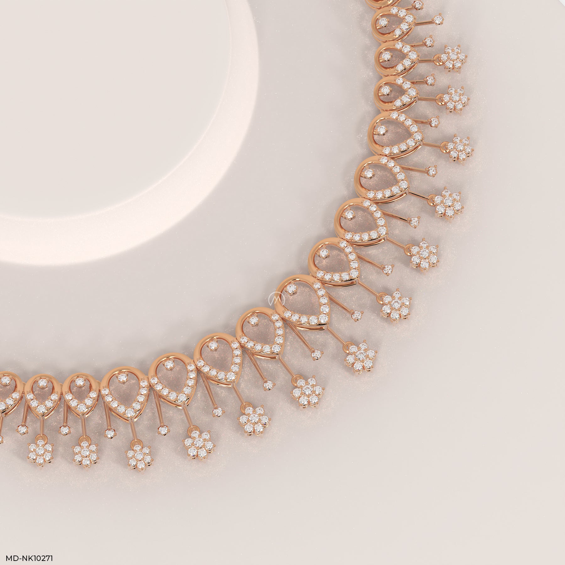 Gardenia Gleam Diamond Necklace 14K Yellow Gold