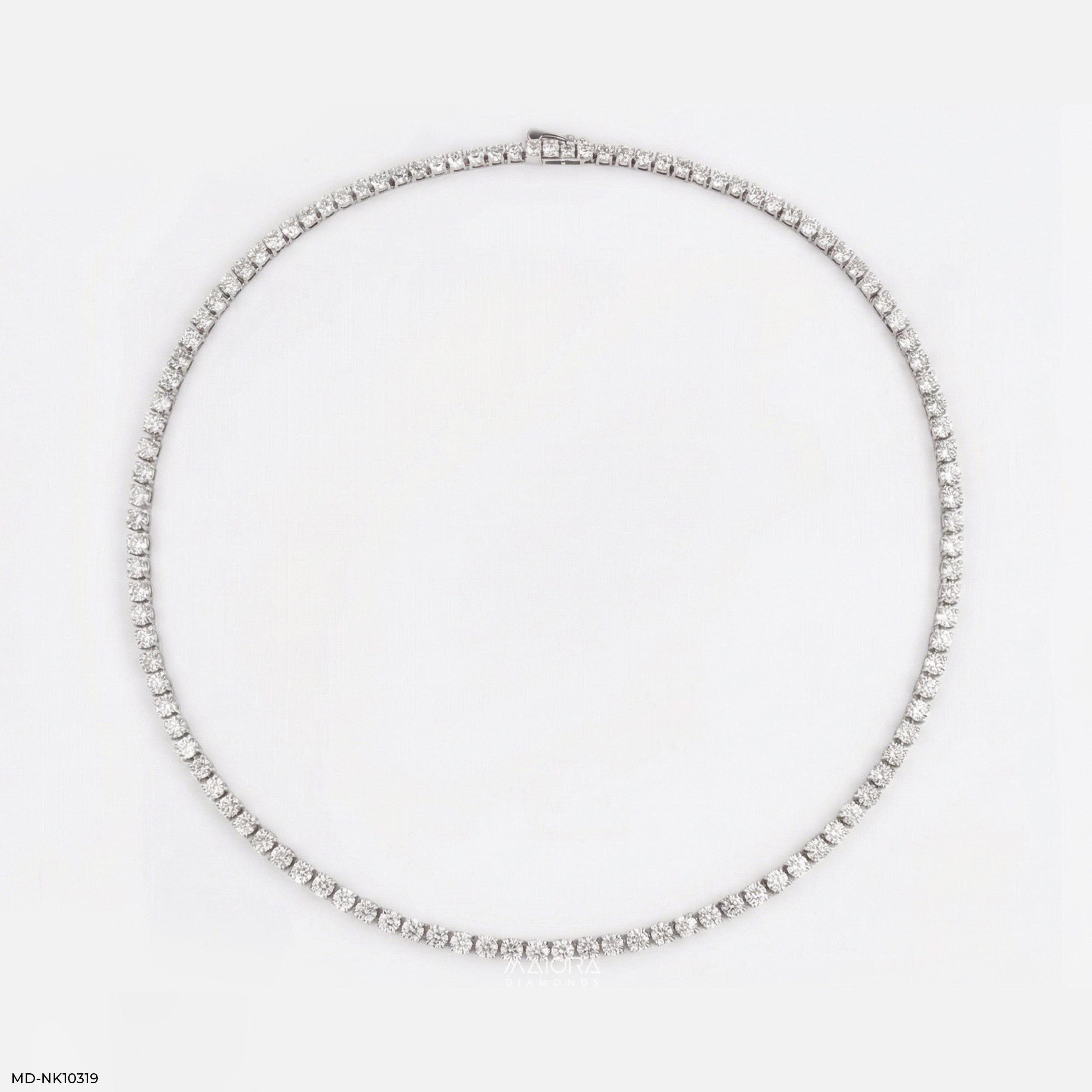 13 Carat Eternal Radiance Tennis Lab Diamond Necklace 10K White Gold