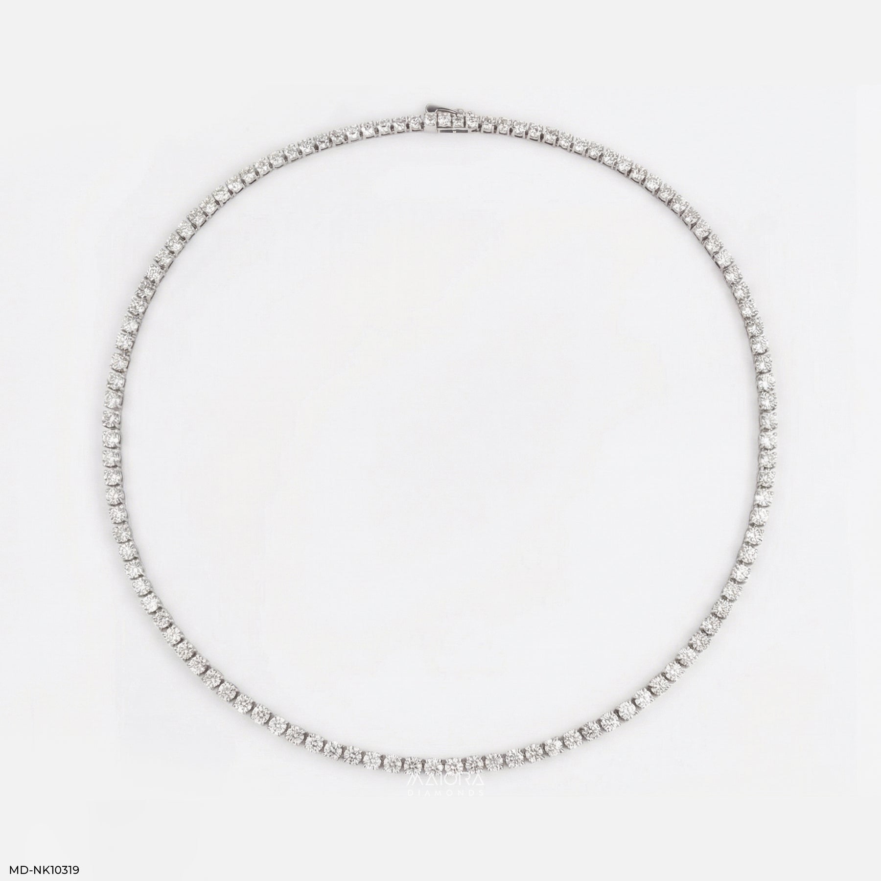 13 Carat Eternal Radiance Tennis Lab Diamond Necklace 10K White Gold