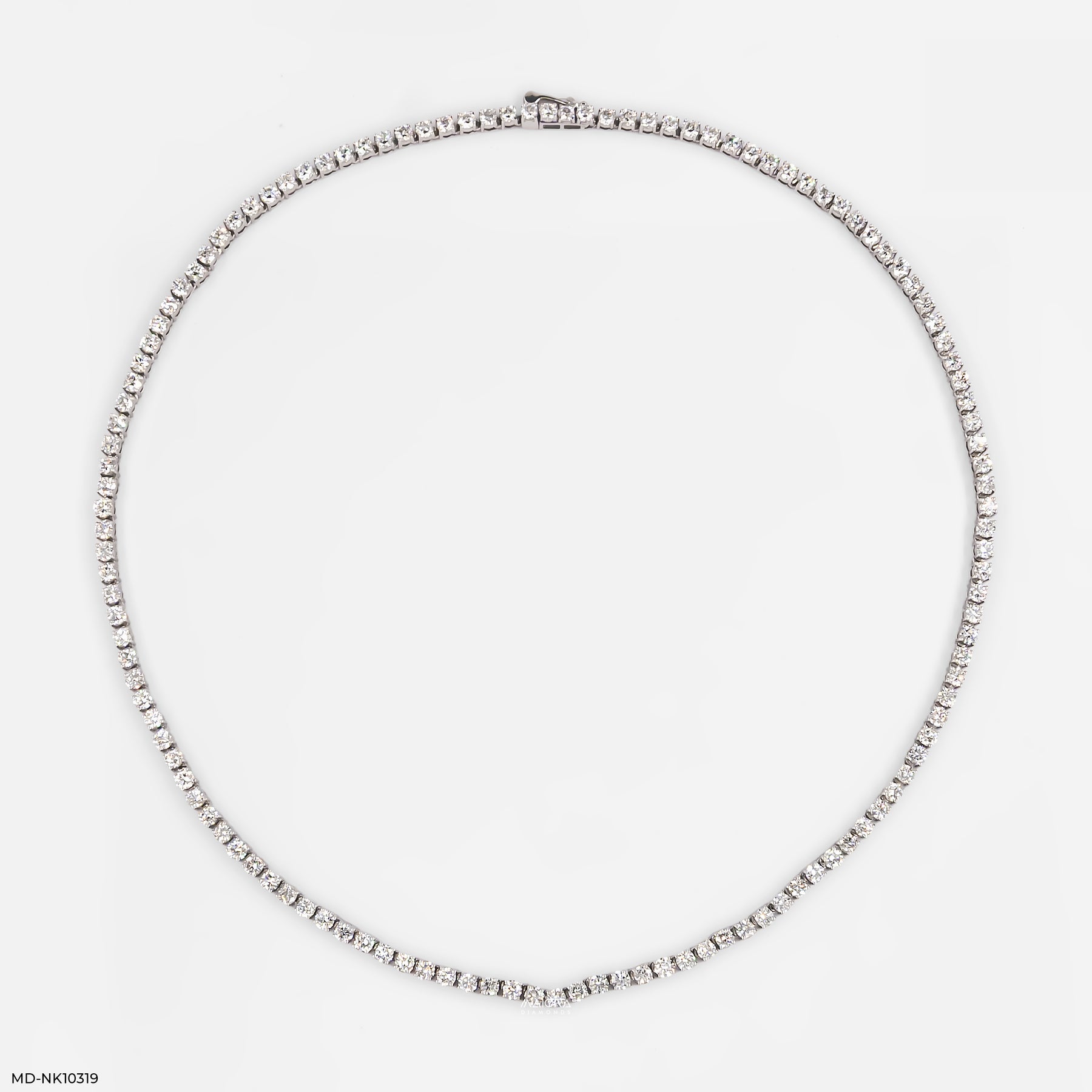 13 Carat Eternal Radiance Tennis Lab Diamond Necklace 10K White Gold