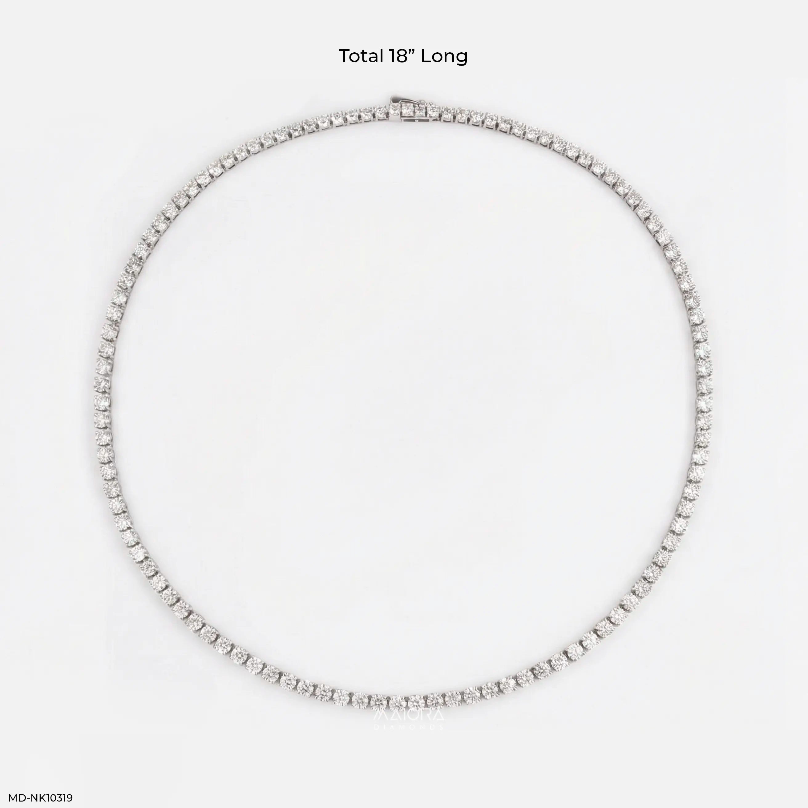 13 Carat Eternal Radiance Tennis Lab Diamond Necklace 10K White Gold