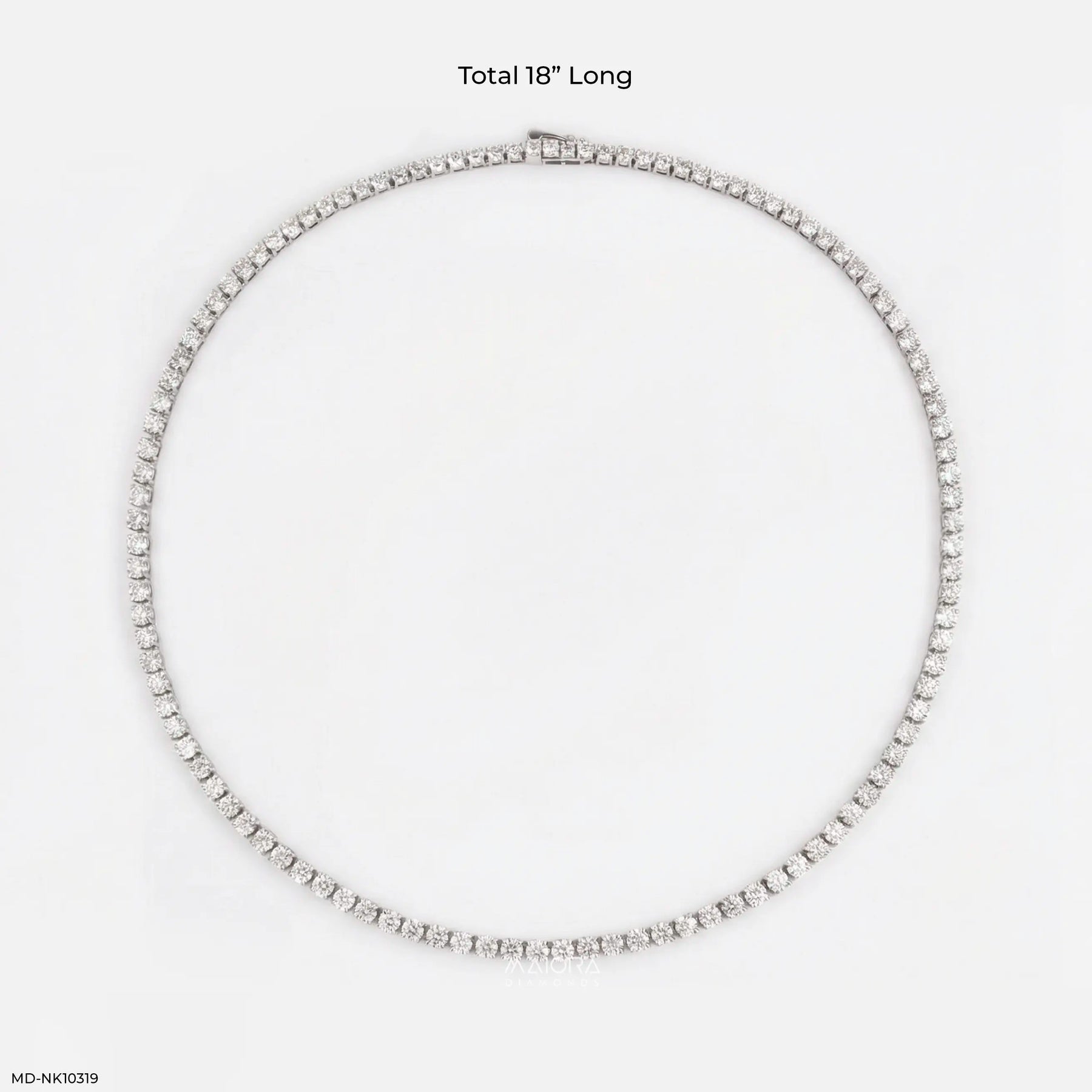 13 Carat Eternal Radiance Tennis Lab Diamond Necklace 10K White Gold