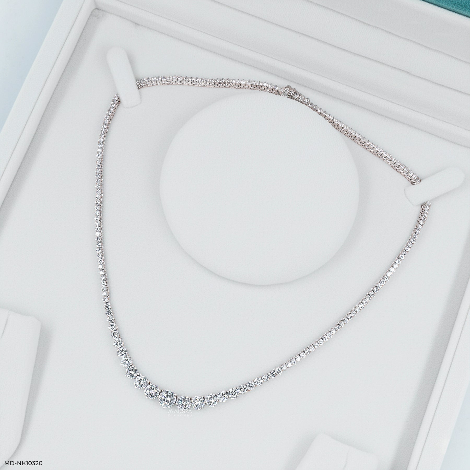 Graduation Tannis Diamond Necklace 9K White Gold