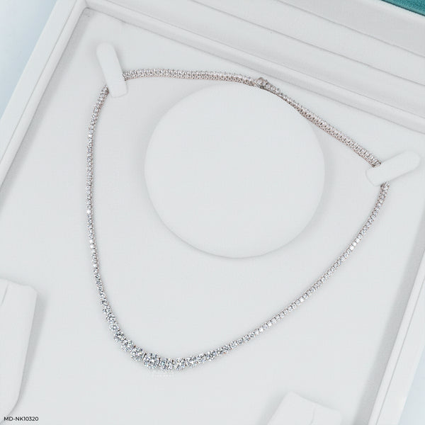 Graduation Tannis Diamond Necklace 14K White Gold