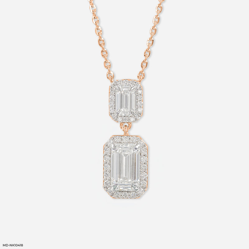 Duet Emerald Radiance 14K Rose Gold