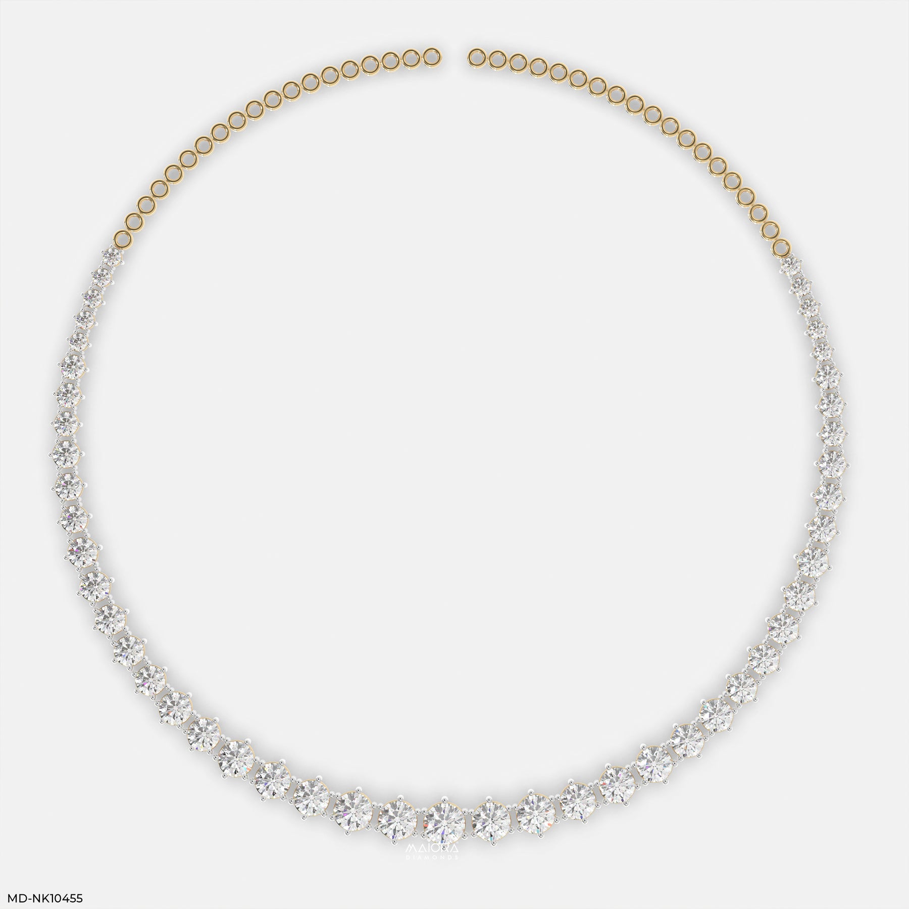 Diamond Tennis Necklace 9K White Gold