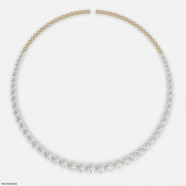 Diamond Tennis Necklace 9K Rose Gold