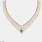 Dynasty Flare Diamond Necklace 9K Yellow Gold