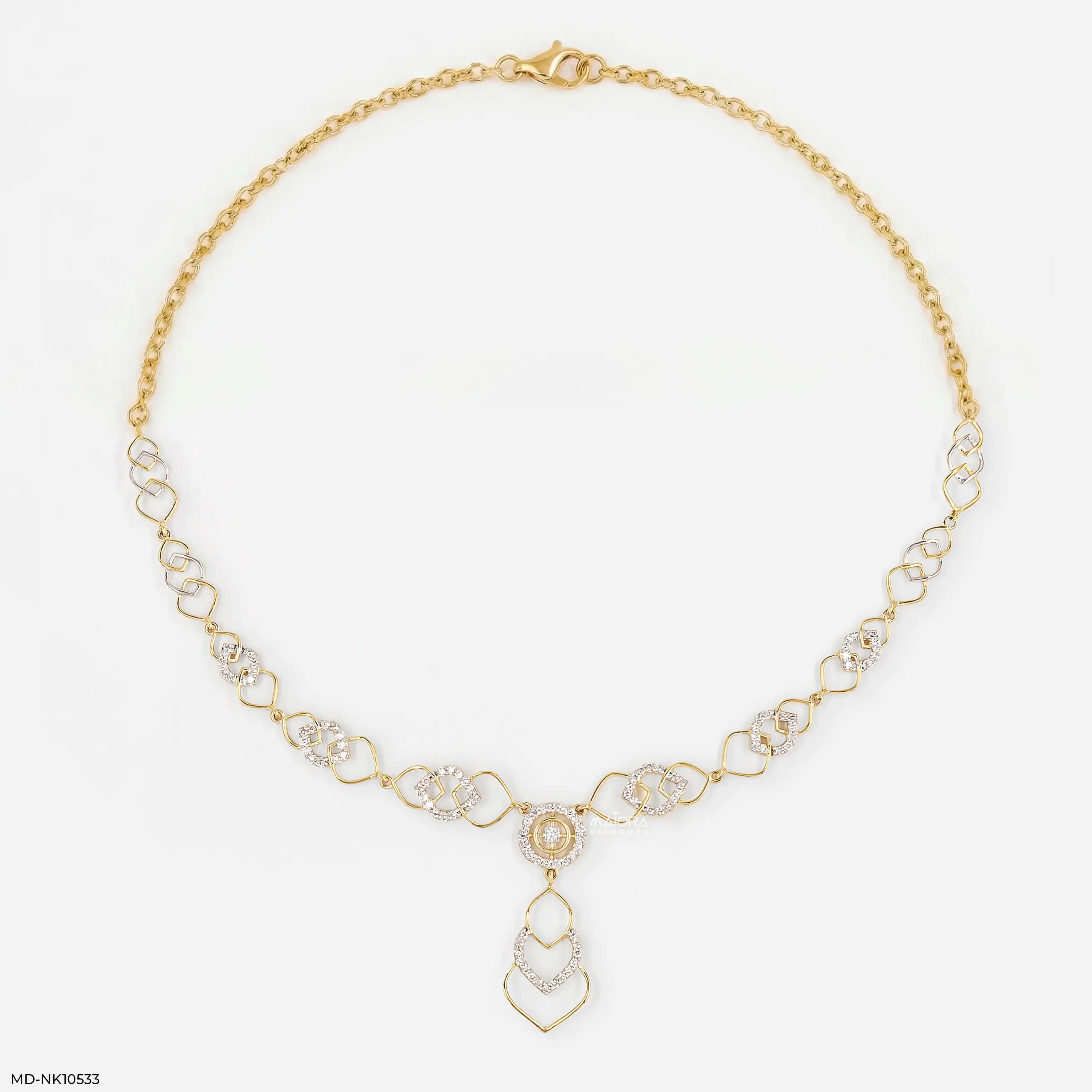 Timeless Elegant Filigree Diamond Necklace