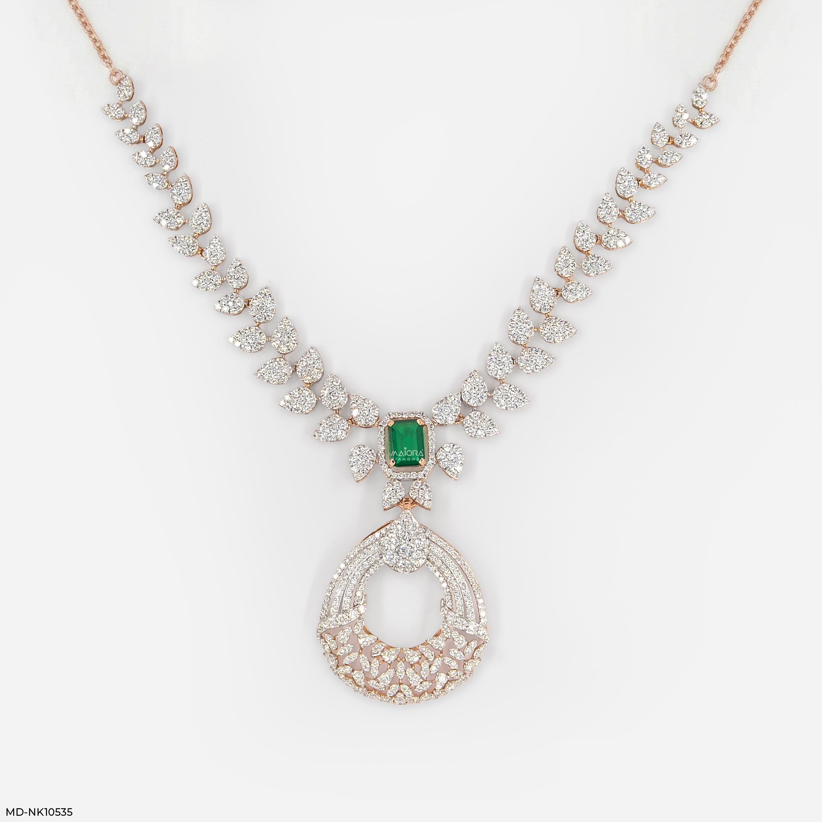 Elysian Petals Diamond Necklace 9K Yellow Gold